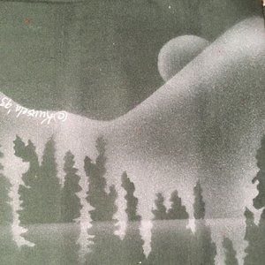 Fabric Kit with Airbrushed Design of Moon Mountains and Forest by Flair Designs